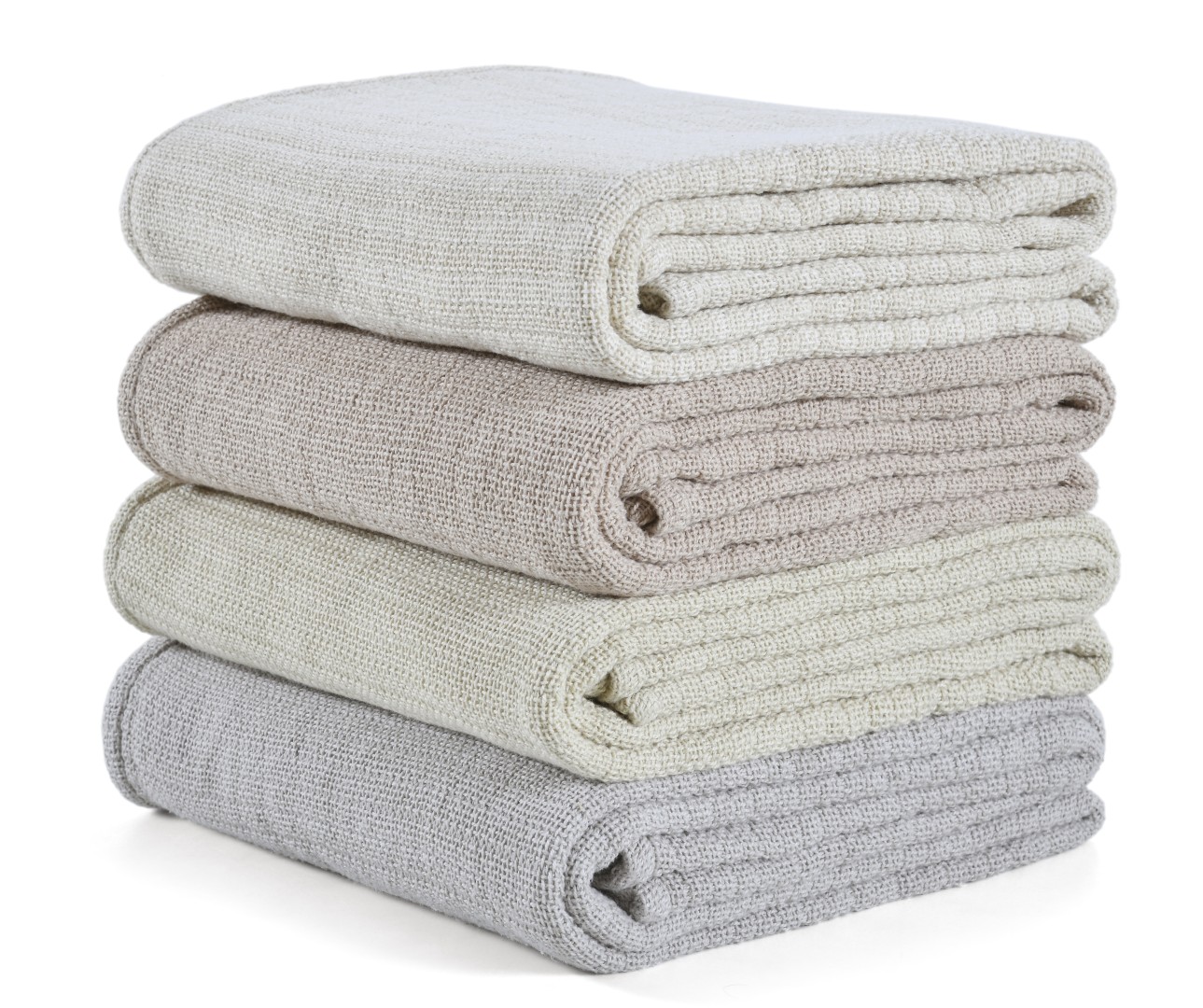 Folded earth tone botanical dye napkins