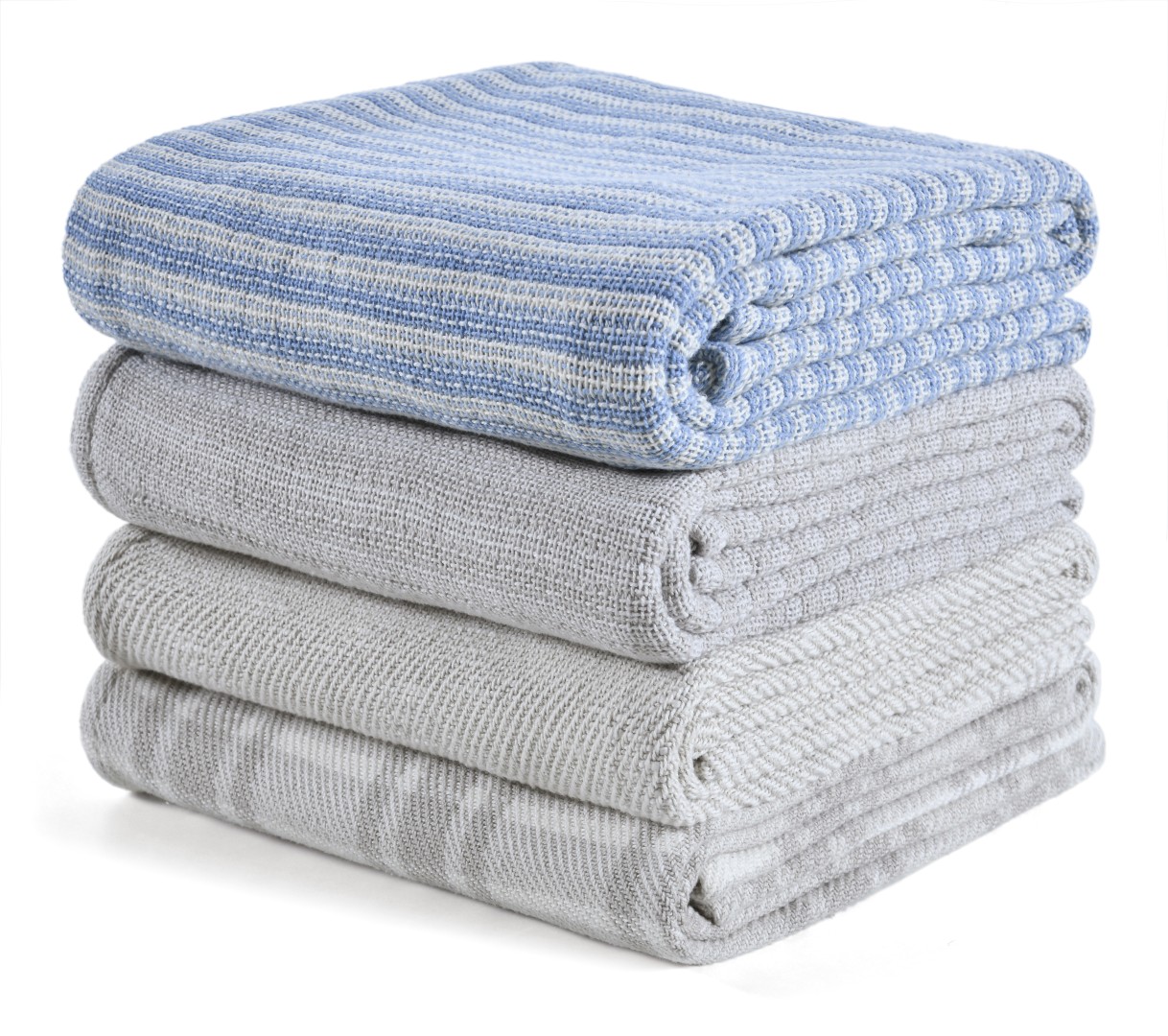 Folded earth tone botanical dye napkins